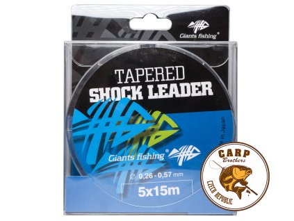 Giants fishing Ujímaný šokový vlasec Tapered Shock Leader 5 x 15 m / 0,26 - 0,57 mm