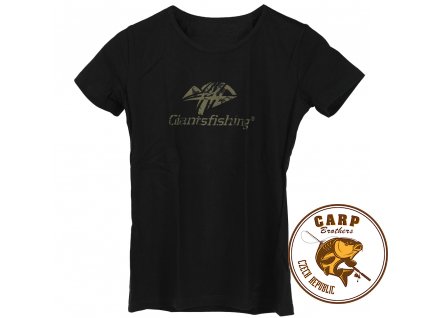 Giants fishing Tričko dámské černé Camo Logo 