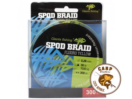 Giants fishing Splétaná šňůra Spod Braid Fluoro Yellow 300m