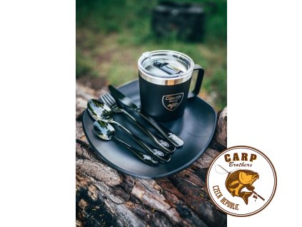 Giants fishing Sada příborů černý nerez Cutlery SS 410 ( 4pc - set )