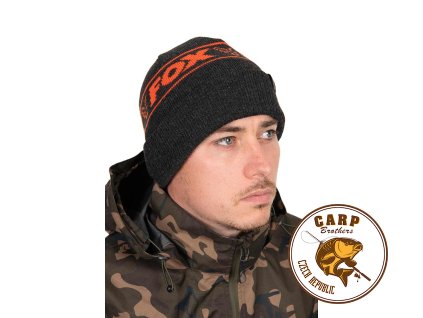 Fox Collection Beanie Hat - Black & Orange (Varianta Fox Collection Beanie B/O)
