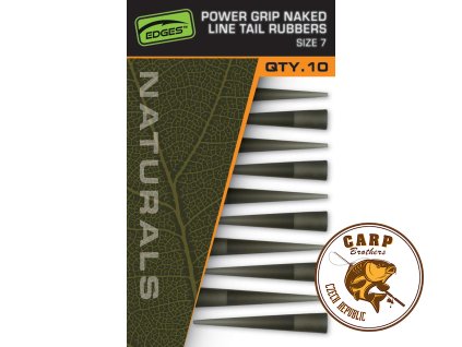 Fox EDGES™ Naturals Power Grip Naked Line Tail Rubbers - Size 7 (Varianta Edges Naturals Power Grip Naked line tail rubbers size 7 x 10)