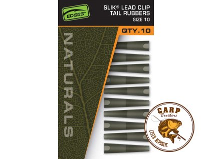 Fox EDGES™ Naturals Slik Lead Clip Tail Rubber - Size 10 (Varianta Naturals Sz10 Slik Lead Clip Tail Rubber)