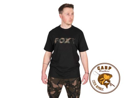 Fox Black/Camo Logo T-Shirt (Varianta Black / Camo Logo T SMALL)