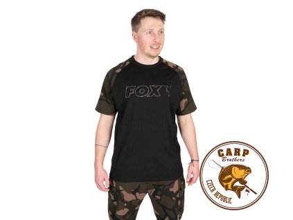 Fox Black/Camo Outline T-Shirt (Varianta Black / Camo Outline T - smalll)