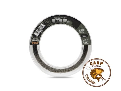 Fox Soft Steel Fleck Camo Leader (Varianta Soft Steel Fleck Camo Leader 35lb (15.9kg)  0.50mm x 100m)