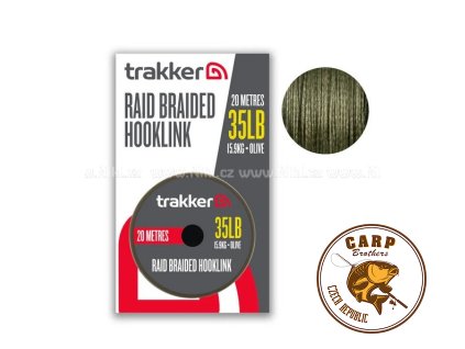 Trakker Návazcová šňůrka Raid Braided Hooklink 20m (Varianta Trakker Návazcová šňůrka Raid Braided Hooklink 35lb, 15,9kg, 20m)