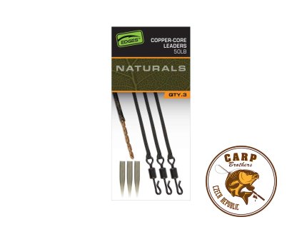 Fox EDGES™ Naturals Copper Core Leaders (Varianta Edges Naturals Copper-Core Leaders x3)