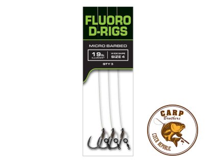 Fox EDGES™ Illusion Fluoro D Rigs (Varianta Carp Ready Rigs - Fluoro D-Rig - 4 (x3))