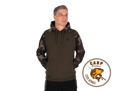 Fox Premium 310 Hoodie - Khaki/Camo (Varianta Khaki  / Camo pullover premium 310 hoodie - XL)