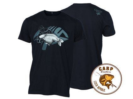 Giants fishing Tričko pánské modré Rybář s kaprem