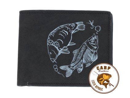 39887 giants fishing penezenka cerna dva kapri black wallet two carps