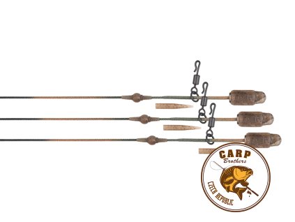 Fox Edges Leadcore Heli-Clip Rigs (Varianta Edges Naturals Heli-Clip Rigs 50lb Leadcore 3pcs)