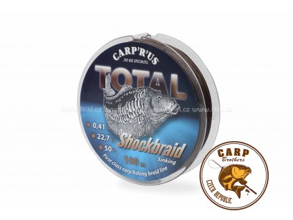 Total Shockbraid - pletená šňůra (průměr Total Shock Braid 0,41mm 100m 22,68kg /50lb)