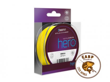 Delphin HERO 8 / fluo žlutá (Varianta 0,50mm 36,40kg 1000m)