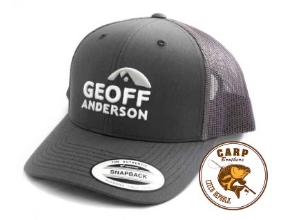 7089 ksiltovka geoff anderson snapback sitova s logem seda