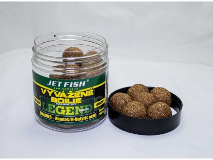 JET FISH 250ml-24mm Legend range Vyvážené boilie : BIOLIVER - ANANAS / N-BUTYRIC