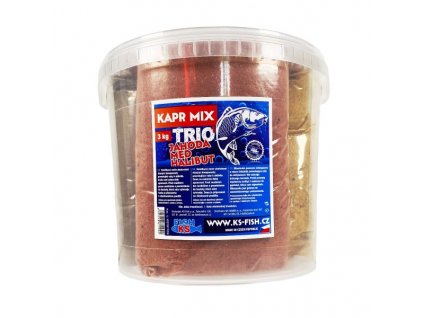 KS Fish Kapr mix 3 kg, TRIO 1 - jahoda, med, halibut