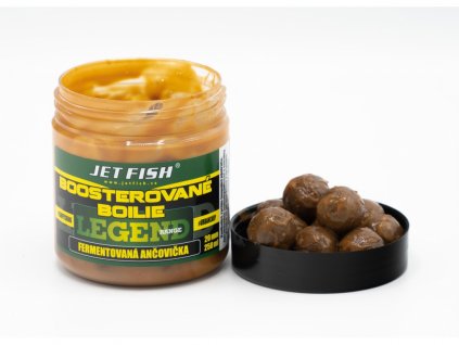 JET FISH Legend Range - Boosterované boilie 250ml - 20mm : FERMANTOVANÁ ANČOVIČKA