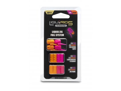 Liquirigs - Liquid Zig kompletní systém, růžová a oranžová 4ks