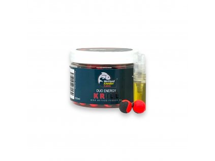 Plovoucí Boilies Method Feeder Fans Duo Energy 12mm 150ml + Sprej Esence 2ml