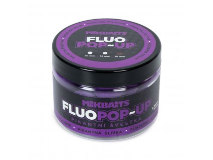 Plovoucí fluo boilie 150ml - Pikantní švestka 18mm