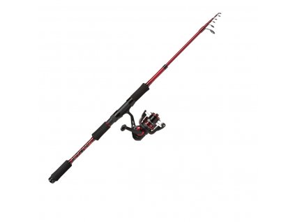 Prívlačový prút s navijákom Mitchell Tanager 2 Red Spin Tele 2,40m 10-30g
