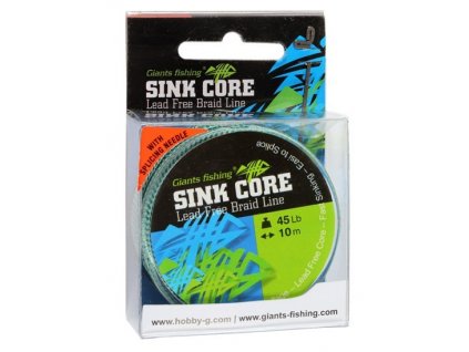 Giants fishing Splétaná šňůra Sink Core Lead Free Line 35Lb/10m Camou