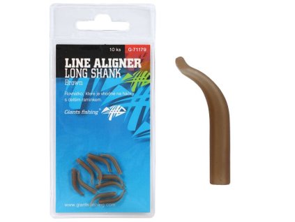 Giants fishing Rovnátka na háček Line Aligner Long Shank Large Brown (Hook 2-6) 10ks