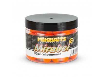 Mirabel Fluo boilie 150ml - Půlnoční pomeranč 12mm