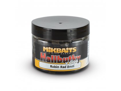 Halibutky v dipu 150ml - Robin Red 8mm