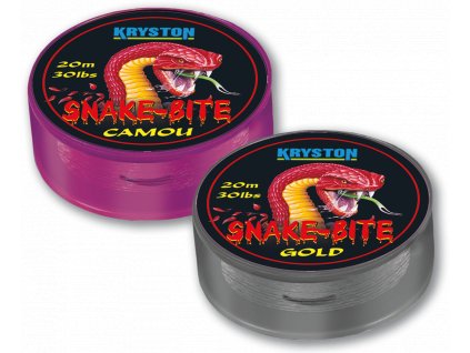 Kryston potahované šňůrky - Snake Bite Camou 30lb 20m