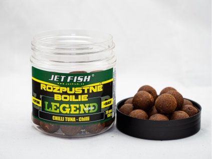 JET FISH 250ml-20mm Legend Range - Rozpustné boilie : CHILLI TUNA - CHILLI