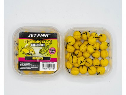 JET FISH Rohlíkové boilie 40g : KUKUŘICE