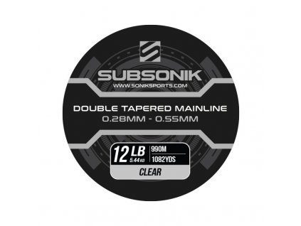 sonik vlasec subsonik double tapered main line clear 990m 0 30 0 55mm 14lb