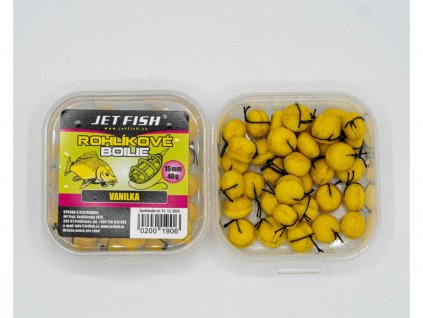 JET FISH Rohlíkové boilie 40g : VANILKA