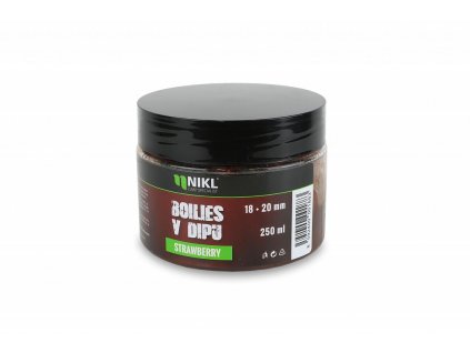 Nikl Boilies v dipu Strawberry 18+20mm, 250g