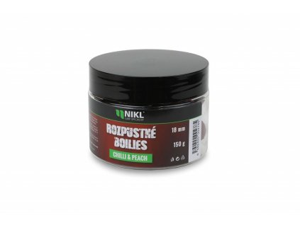 Nikl Rozpustné boilies Chilli & Peach 250ml (Varianta Nikl Rozpustné boilies Chilli & Peach 18mm, 250ml)