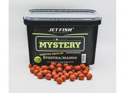 JET FISH Mystery boilie 3kg - 20mm : ŠVESTKA / MANGO