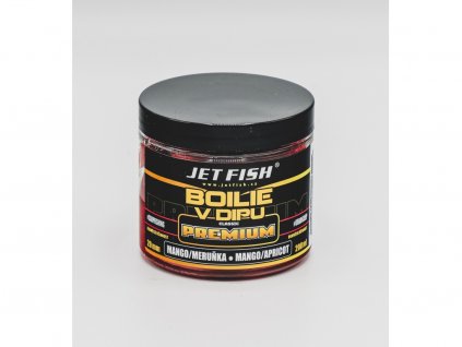 JET FISH Premium clasicc boilie v dipu 200ml - 20 mm : MANGO / MERUŇKA