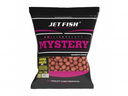 JET FISH Mystery boilie 3kg - 20mm sáček : JAHODA / MORUŠE NEW