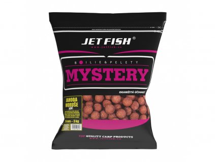 JET FISH Mystery boilie 3kg - 24mm : JAHODA / MORUŠE NEW