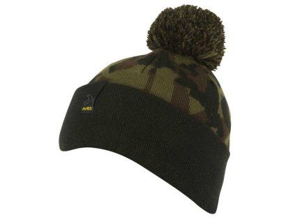 10106 avid carp cepice black and camo bobble hat