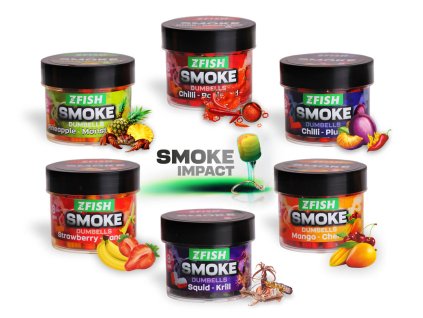 ZFISH Smoke POP-UP Dumbells 8 mm (Příchuť Chilli-Robin Red)