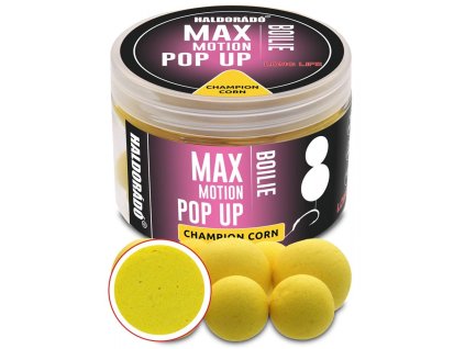 haldorado pop up boilies max motion 50g 16 20mm champion corn