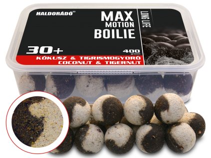 haldorado boilies max motion long life 400g 30mm kokos a tygri orech