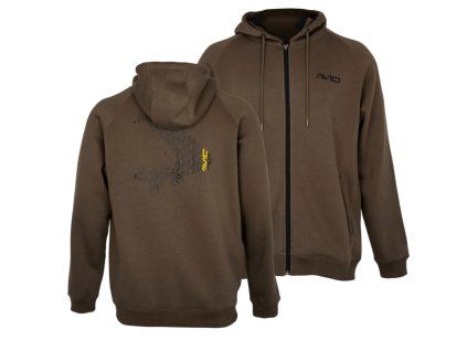 AVID CARP Compound Zip Hoodie Brown (Velikost Medium)