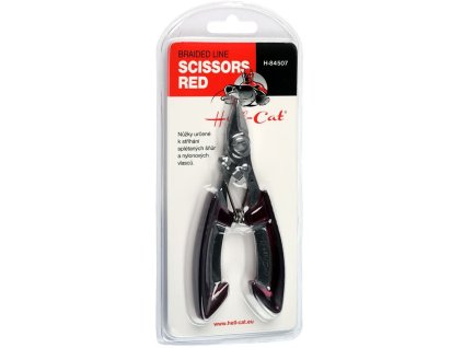 Hell-Cat Nůžky Scissor for braided line-S/S Claret-red