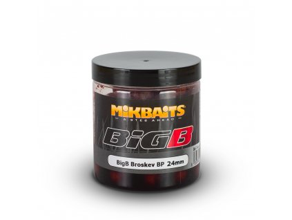BiG boilie v dipu 250ml - BigB Broskev Black pepper 24mm