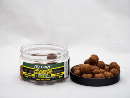 JET FISH 200ml -12mm Legend Range Vyvážené boosterované Dumbles : CHILLI TUNA_CHILLI